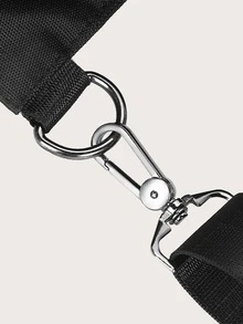 男孩卡通圖案單肩包 - 黑色 - 查看 6