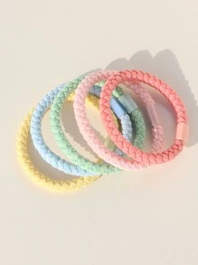 5 chiếc dây buộc tóc bện để sử dụng hàng ngày cho bé gái Kiểu tóc thông thường - Nhiều màu - Xem 3