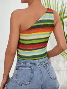 SHEIN VCAY Áo nữ Khối Màu Sọc Boho - Nhiều màu - Xem 6