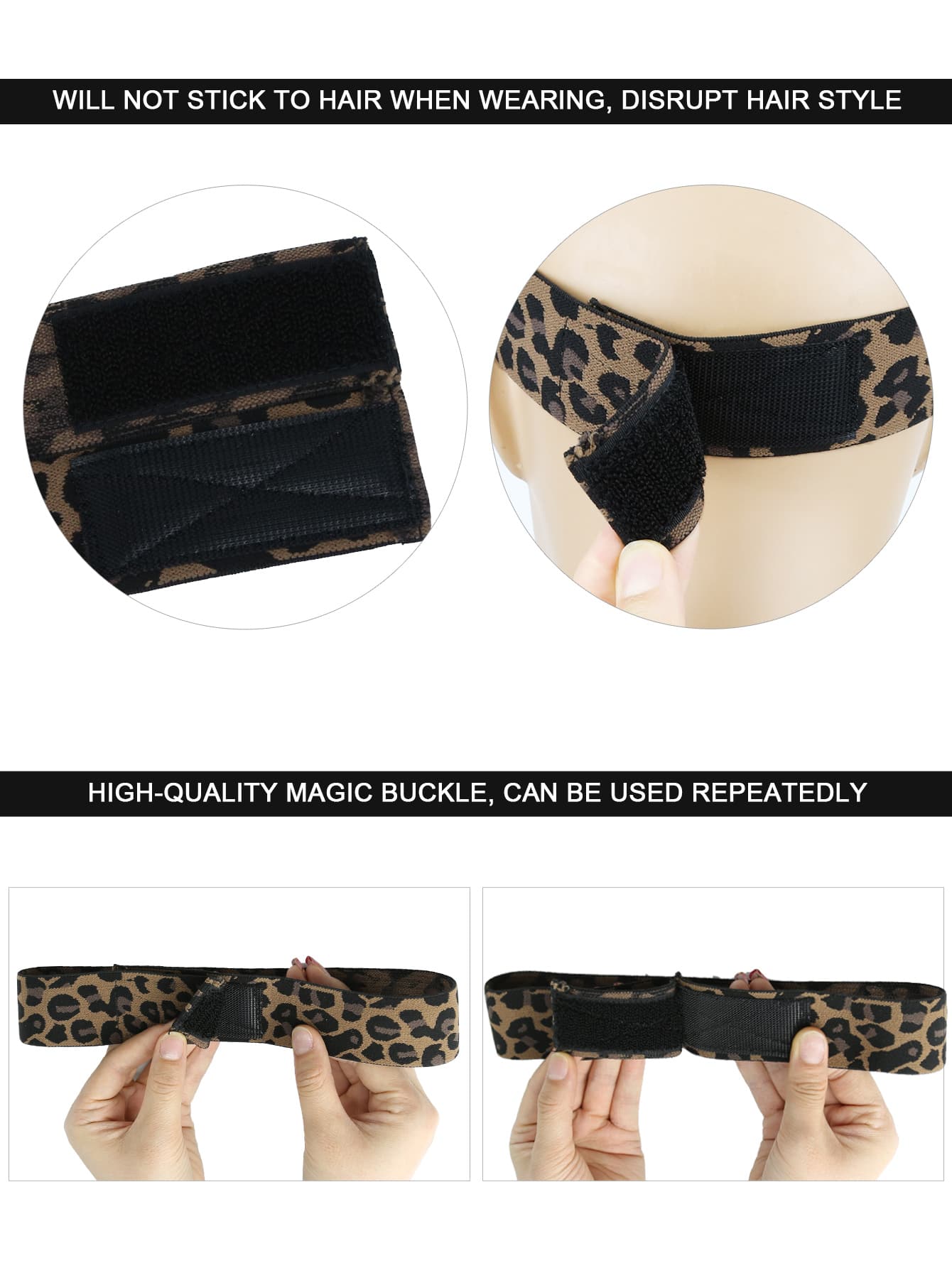 Leopard Print Wig Headband