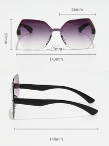2pairs Men Ombre Lens Fashion Glasses With Glasses Rope For Summer Beach Vacation,Outdoor,Travel - Multicolor - View 5