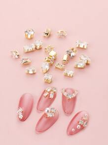 FULL BEAUTY 10入組鋯石美甲飾品 - 彩色 - 查看 1