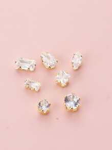 FULL BEAUTY 10入組鋯石美甲飾品 - 彩色 - 查看 2