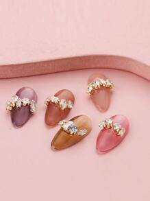 FULL BEAUTY 10入組鋯石美甲飾品 - 彩色 - 查看 3