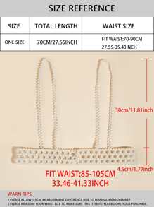 Faux Pearl Harness Belt - White - View 6
