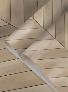 1 Roll Wood Grain Pattern Self-adhesive Wallpaper - Multicolor - View 2