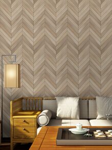 1 Roll Wood Grain Pattern Self-adhesive Wallpaper - Multicolor - View 3