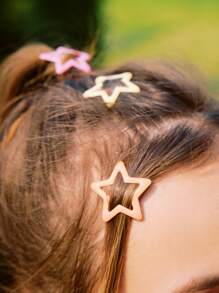 ROMWE 4pcs Star Design Hair Clip - Multicolor - View 3
