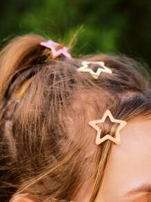 ROMWE 4pcs Star Design Hair Clip - Multicolor - View 6