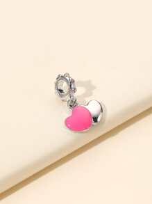 水鑽裝飾合金心型 DIY 吊墜 - 彩色 - 查看 1