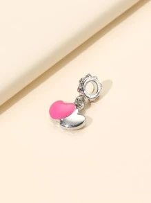 水鑽裝飾合金心型 DIY 吊墜 - 彩色 - 查看 4