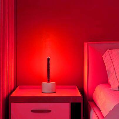 1 đèn khí quyển 24 đèn LED đỏ dùng nguồn USB, thanh đèn cắm trực tiếp không có công tắc