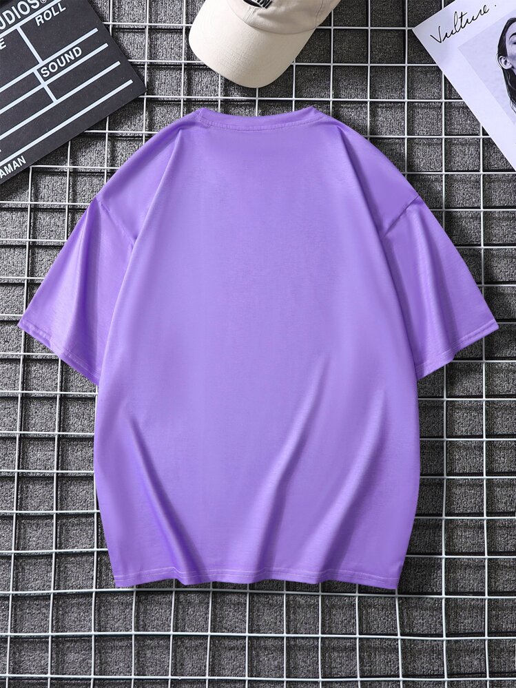 Manfinity EMRG Homme T-shirt à imprimé graffiti - Lilas - Voir 2
