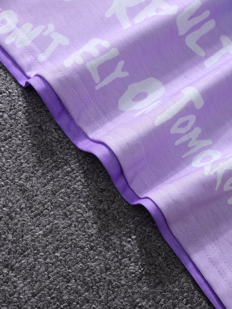 Manfinity EMRG Homme T-shirt à imprimé graffiti - Lilas - Voir 3