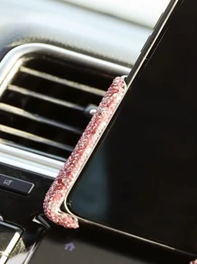 Rhinestone Decor Car Air Outlet Phone Holder - Pink - View 2