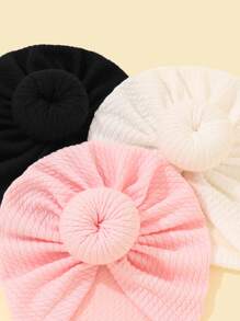 3pcs Baby Solid Hat - Multicolor - View 2