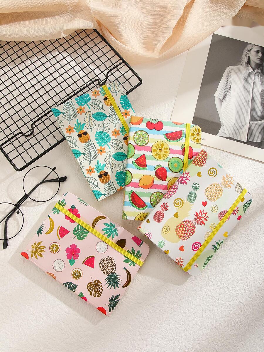 1 pièce Cahier aléatoire à motif fruit - Multicolore - Voir 1