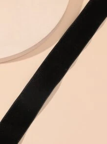 Minimalist Solid Choker - Black - View 3