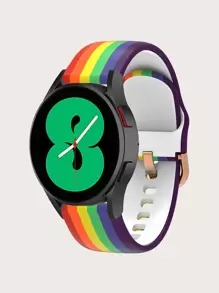 彩虹條紋錶帶適用於Samsung Galaxy Watch 4 - 彩色 - 查看 1