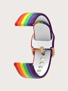 彩虹條紋錶帶適用於Samsung Galaxy Watch 4 - 彩色 - 查看 3