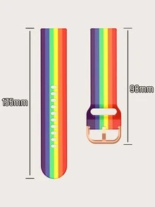 彩虹條紋錶帶適用於Samsung Galaxy Watch 4 - 彩色 - 查看 4