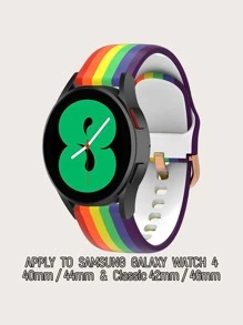 彩虹條紋錶帶適用於Samsung Galaxy Watch 4 - 彩色 - 查看 7