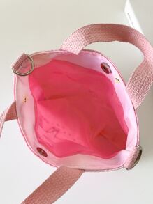 Bolso de mano y bandolera para adolescentes, adecuado para salidas diarias, viajes, compras y compras en la calle - Rosa - Ver 2