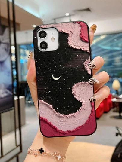 Funda para móvil con patrón de luna