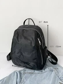 Ba lô Nữ Lá thư Có thể điều chỉnh được Mát mẻ - màu đen - Xem 7