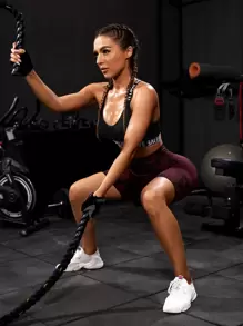 Powerista Seamless Tie Dye Sports Shorts Stretchy ShortsWomen Sweat Short, Gym Short, Biker Short - Maroon - View 3