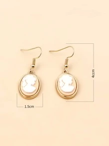 Figure Graphic Drop Earrings - Multicolor - View 5