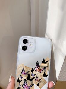 Funda de teléfono transparente con diseño de mariposa, versión internacional, no la versión nacional - Multicolor - Ver 3