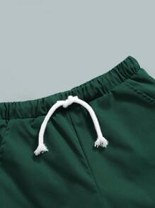 SHEIN Boys Tropical Print Top & Shorts Set - Multicolor - View 3