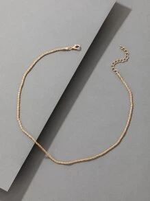 imoli Minimalist Solid Necklace - Yellow Gold - View 6