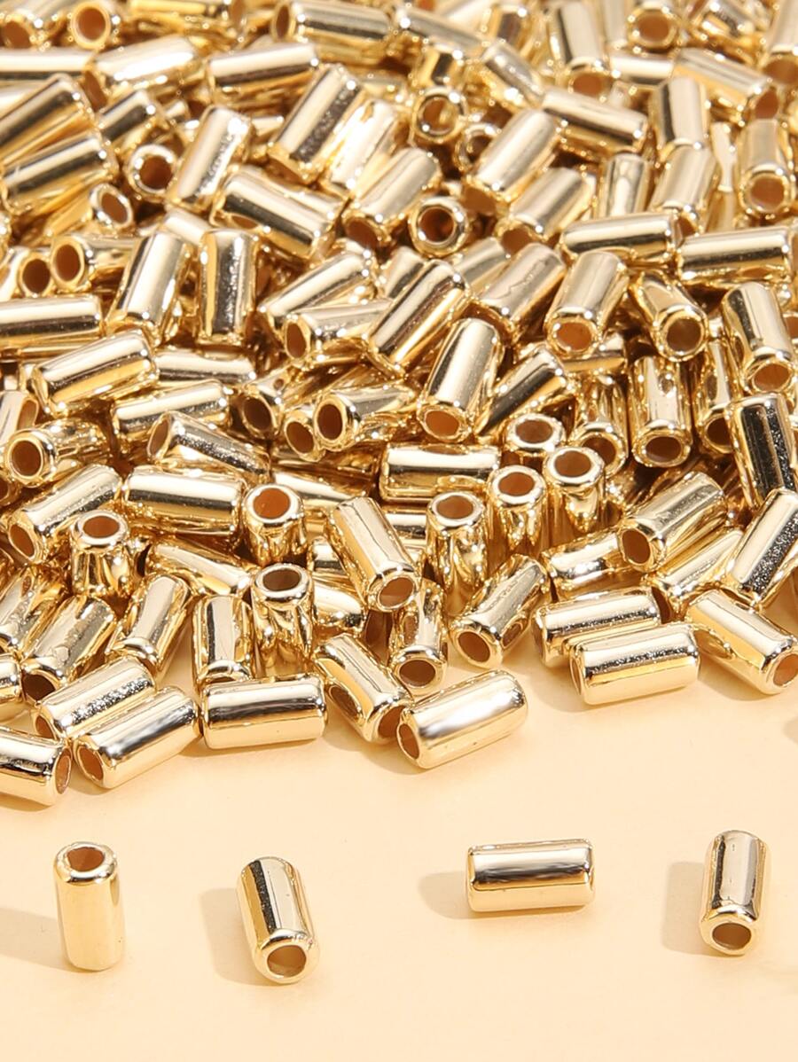 200 chiếc Hạt hình trụ tự làm - Vàng - Xem 1