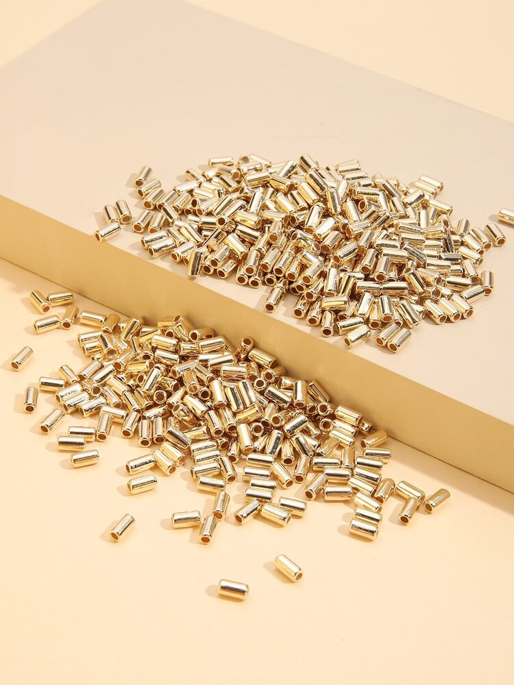 200 chiếc Hạt hình trụ tự làm - Vàng - Xem 2