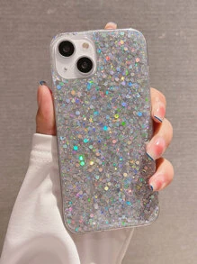 亮片手機外殼 - 銀色 - 查看 1