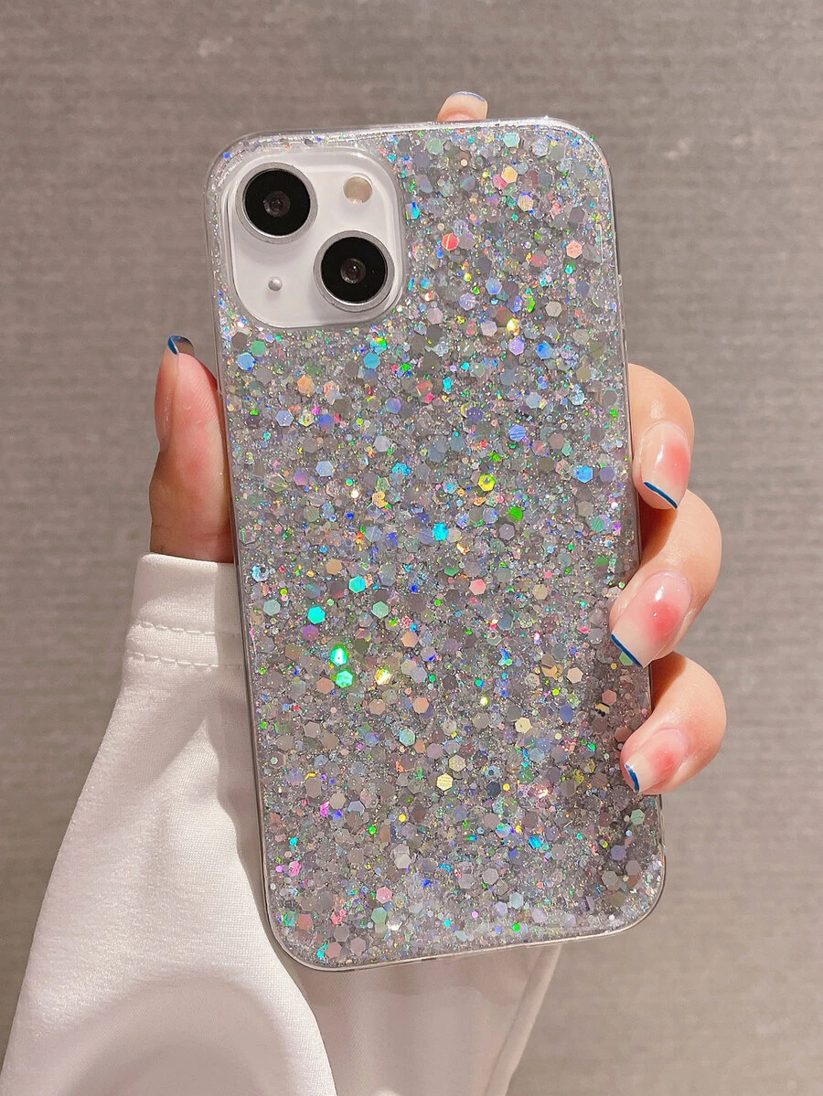 亮片手機外殼 - 銀色 - 查看 1