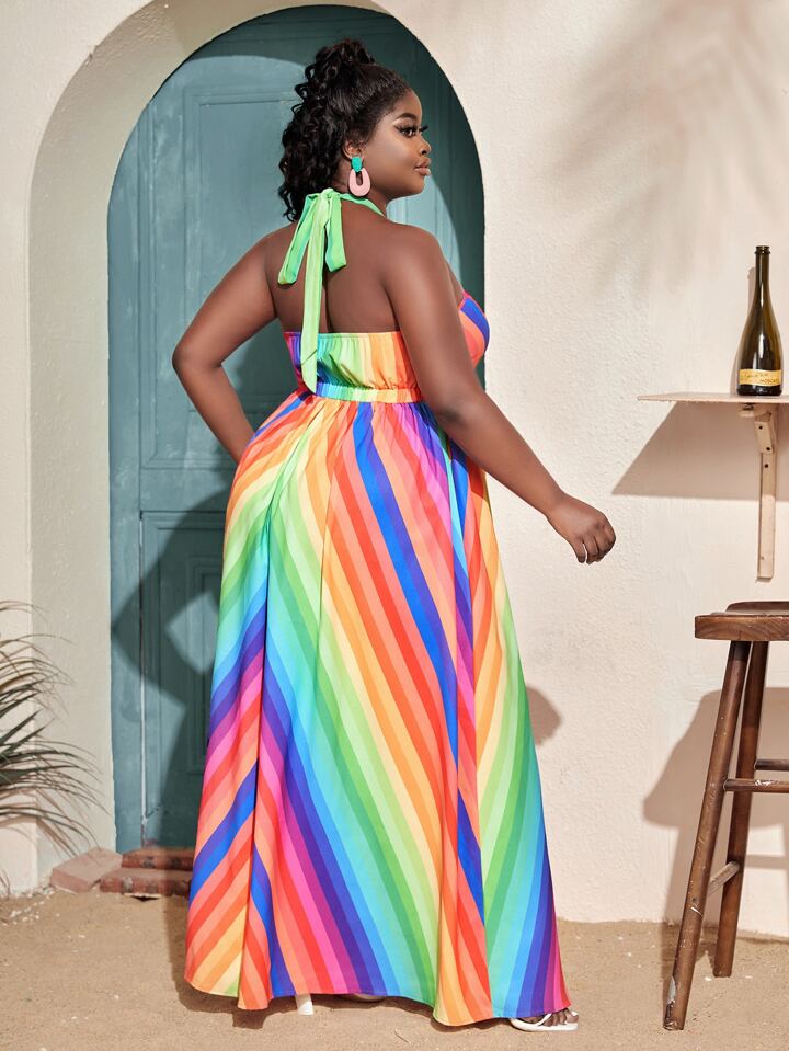 vestido arcoiris shein