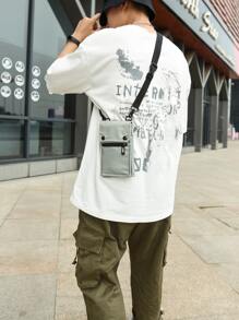 Hombres Bolso con letra - Gris Claro - Ver 2