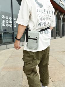 Hombres Bolso con letra - Gris Claro - Ver 6