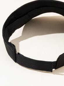 Butterfly Print Visor Hat - Black - View 3