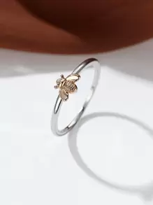 Bee trang trí nhẫn - Bạc - Xem 1