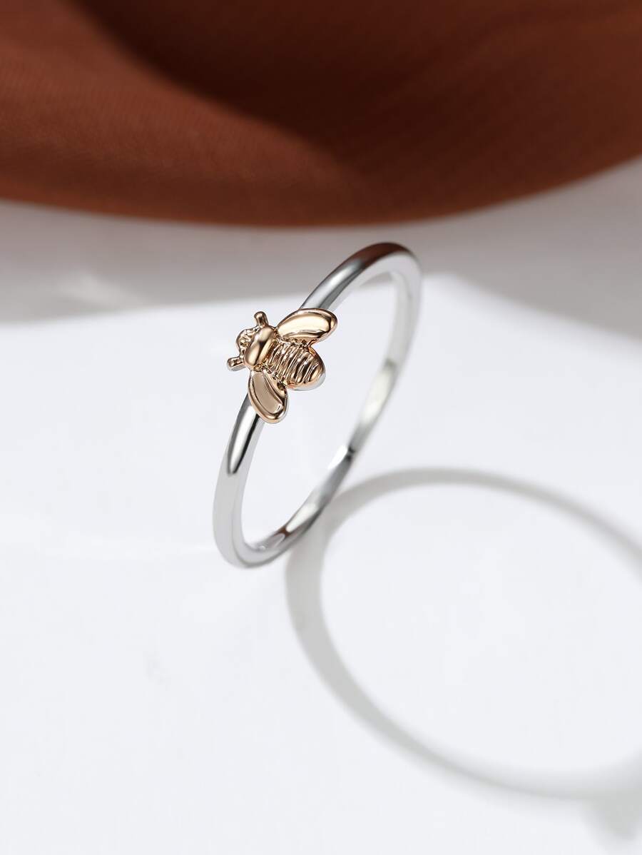 Bee trang trí nhẫn - Bạc - Xem 1