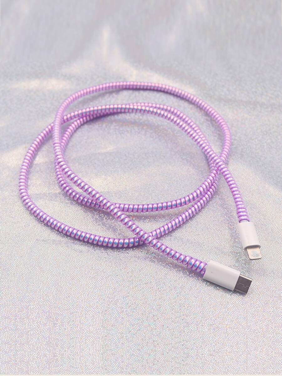 Bảo vệ cáp dữ liệu laser 1,4M - Màu tím - Xem 1