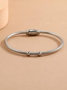 Pulsera de acero inoxidable - Plateado - Ver 2