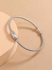 Pulsera de acero inoxidable - Plateado - Ver 3