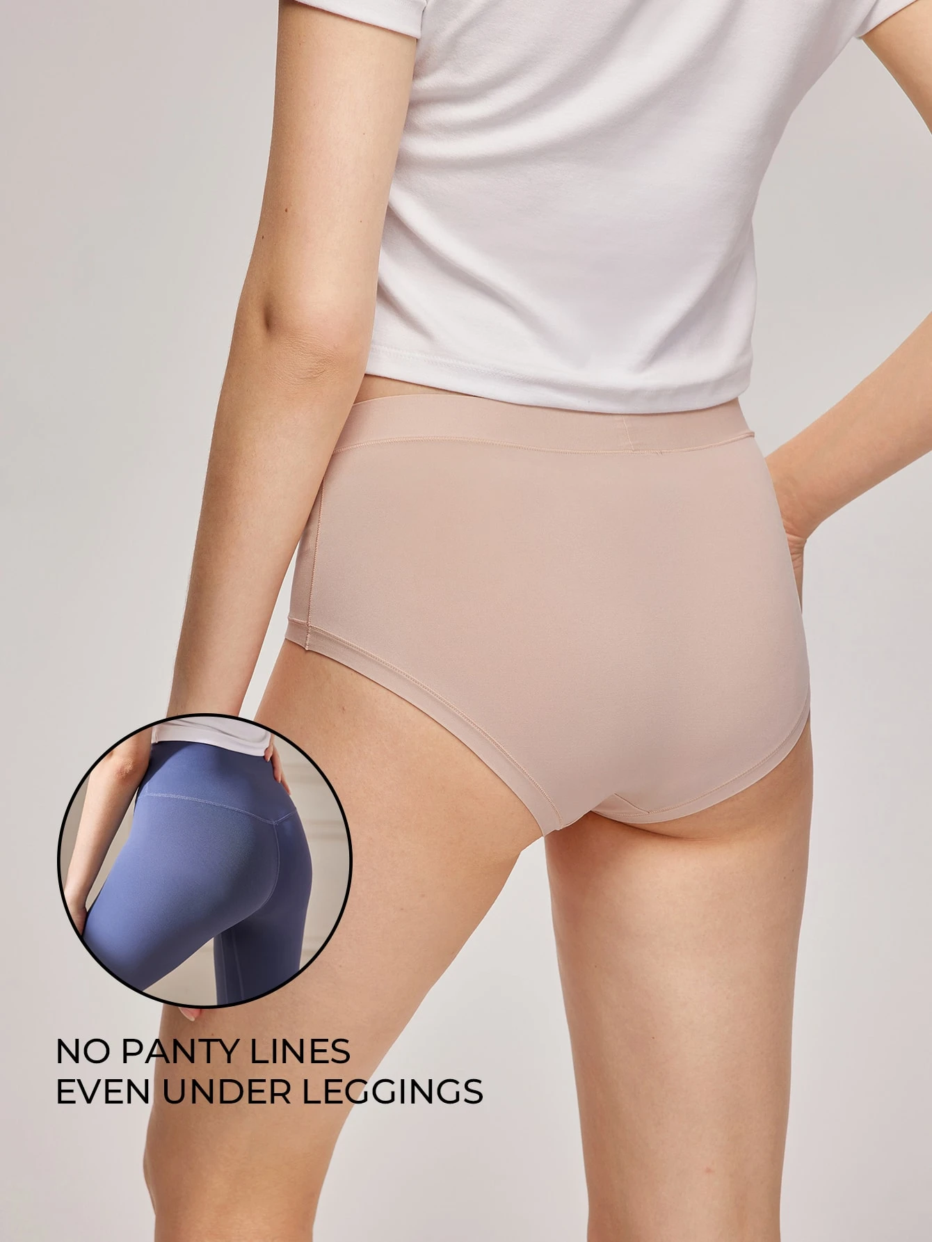 Set de 3 pares de bragas básicas de tiro medio sin marcas, ropa interior cómoda y casual para mujer