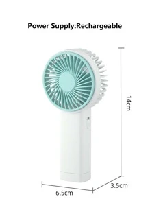 AOYI Ventilador portátil mini (LED) + cable de datos - Azul - Ver 5