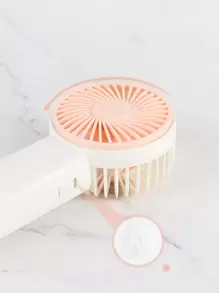AOYI Ventilador LED portátil mini + cable de carga - Rosa - Ver 5